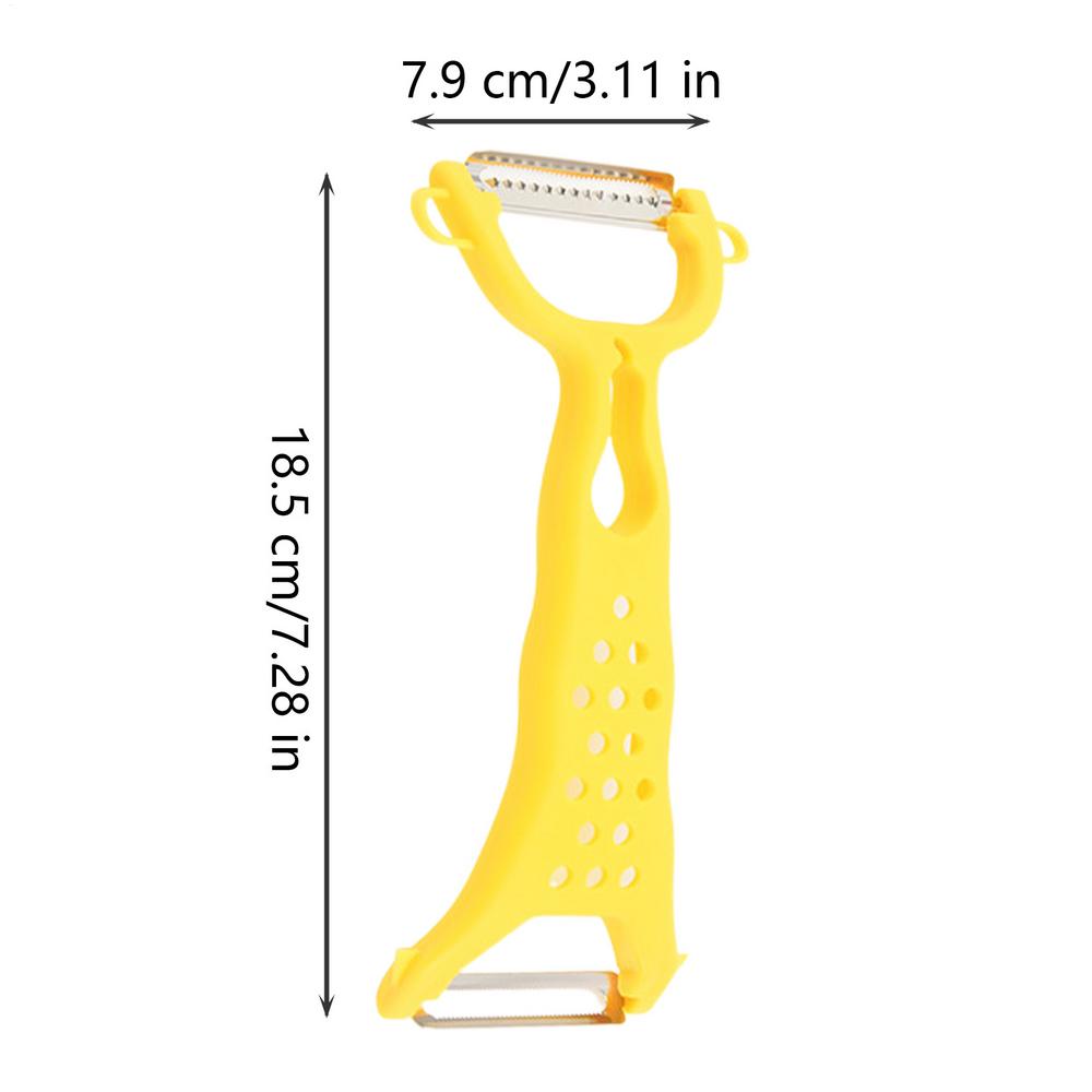 

Potato Peeler Non-slip Double-head Food Grater Vegetable Peeler with Non-Slip Handle for Kitchen for Fruit Potatoes Carrot жёлтый