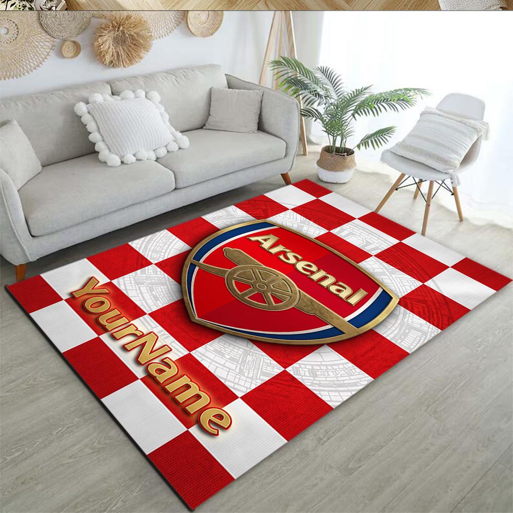 Arsenal Customized Name Floor Mat Suitable for Living Rooms Entryway Study room Playrooms Antislip Carpet Anime Office Decor Spiritual Gift