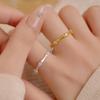 Banyan Tree S925 Silver Zircon Bamboo Open Ring for Women - Elegant and Trendy Index Finger Jewelry