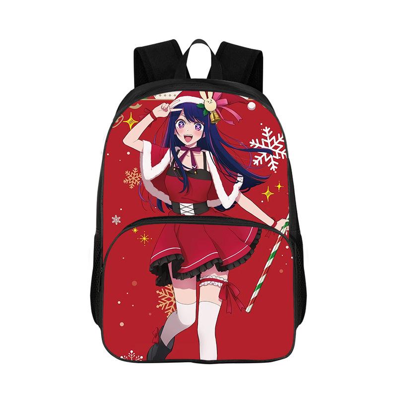 Oshi No Ko Ademende Rugzak Anime Kawaii Boekentas Tas Cartoon Dubbellaagse Rugzak Mochila Verjaardagscadeau