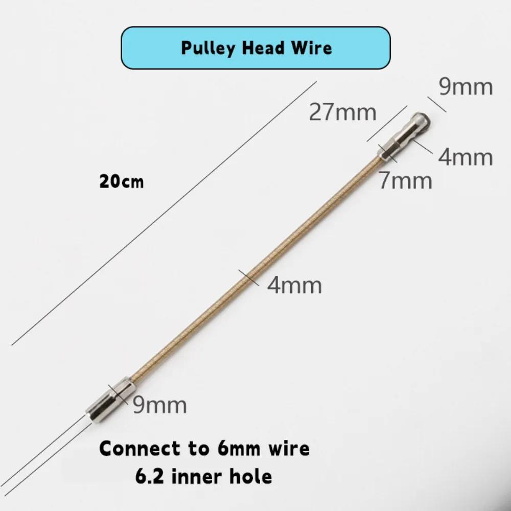 Carbon Steel Wire Puller Connector Head Connect To 6mm Wire Cable Puller Accessories Automatic Thread Guide Electrician Tools