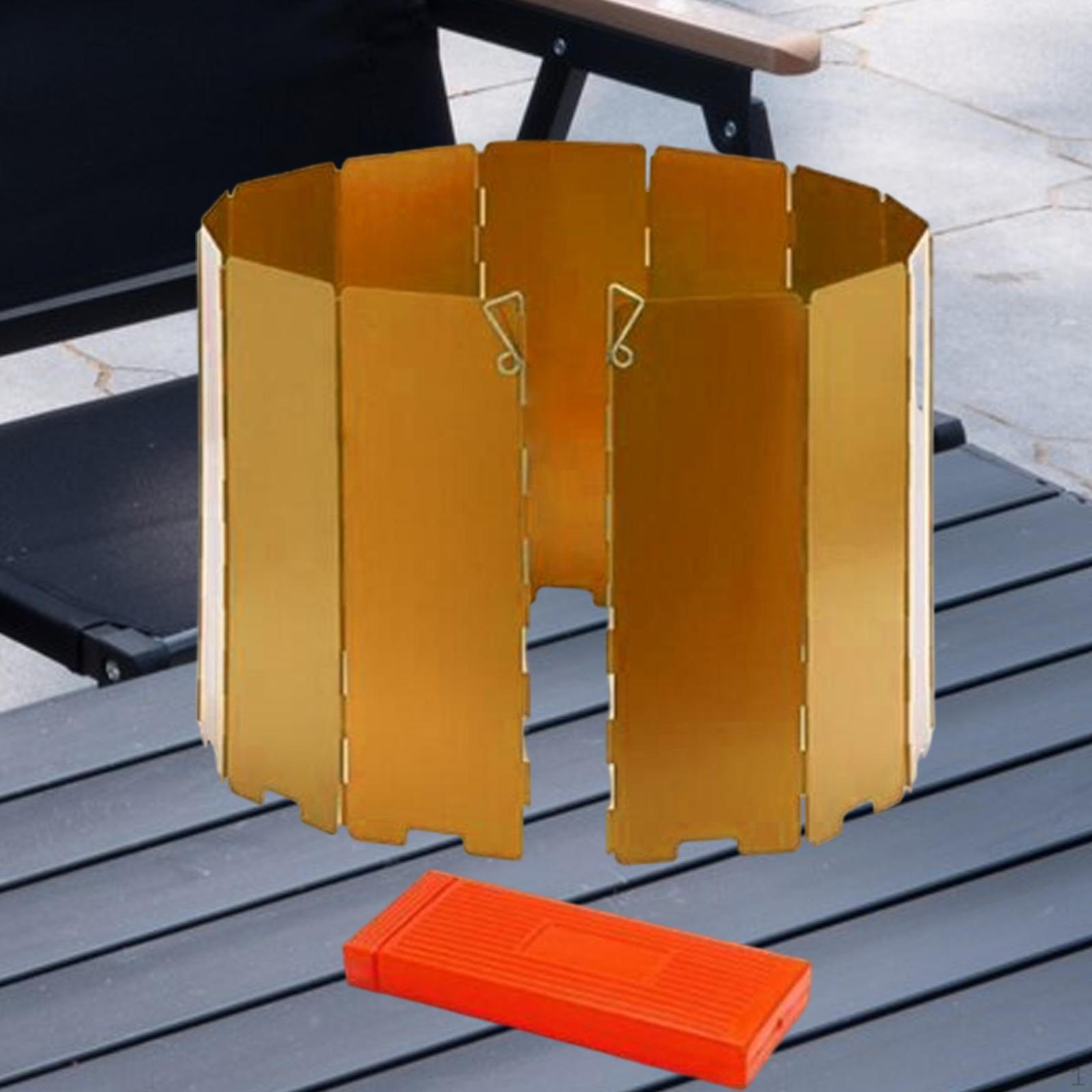 

Ветрозащитный экран для походной плиты, складной компактный ветрозащитный экран с сумкой для переноски, ветрозащитный козырек Gold