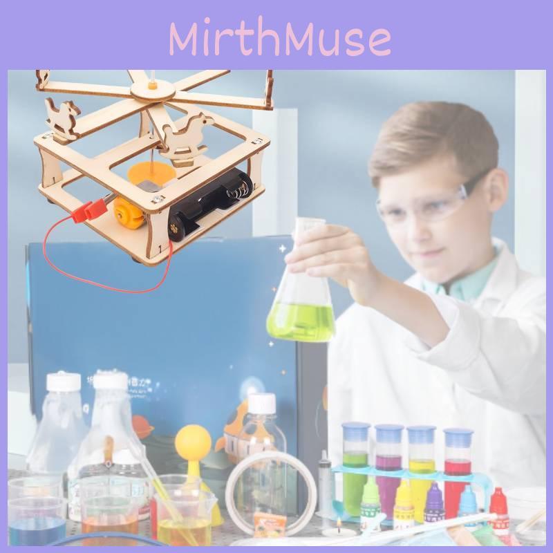 Hölzernes DIY Drehkarussell-Stamm Lernspielzeug für Kinder Handgemachtes Wissenschaftsexperiment