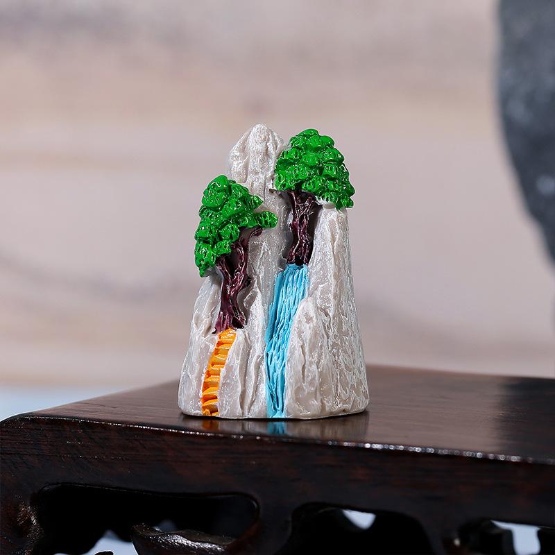 Mini-Landschaft Künstlicher Steingarten mit Moos DIY Gartendeko Kreative Zierfiguren zur Heimdekoration Eingangsbereich Schreibtischdeko