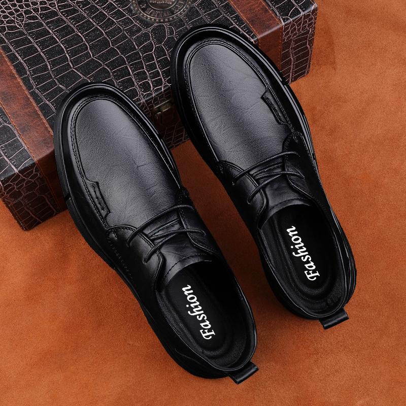 Genuine Leather Men Formal Shoes Luxury Comfy Formal Dress Footwear Outdoor Man Business Shoes Leisure Walk Derby Shoes Sneakers