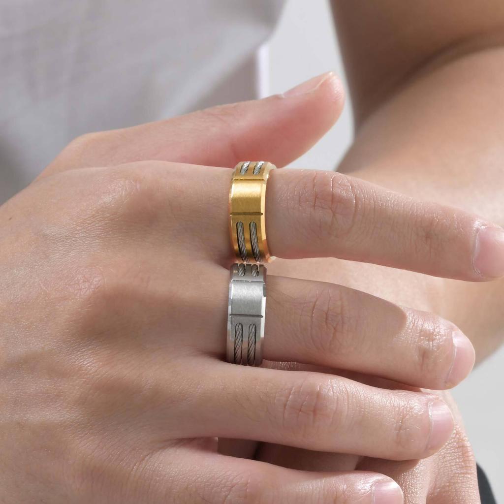 Personalized Chunky Ring for Men Boys,Engrave Initals Image Symbol Stainless Steel Ring,Stylish Jewelry Gift To Dad Husband