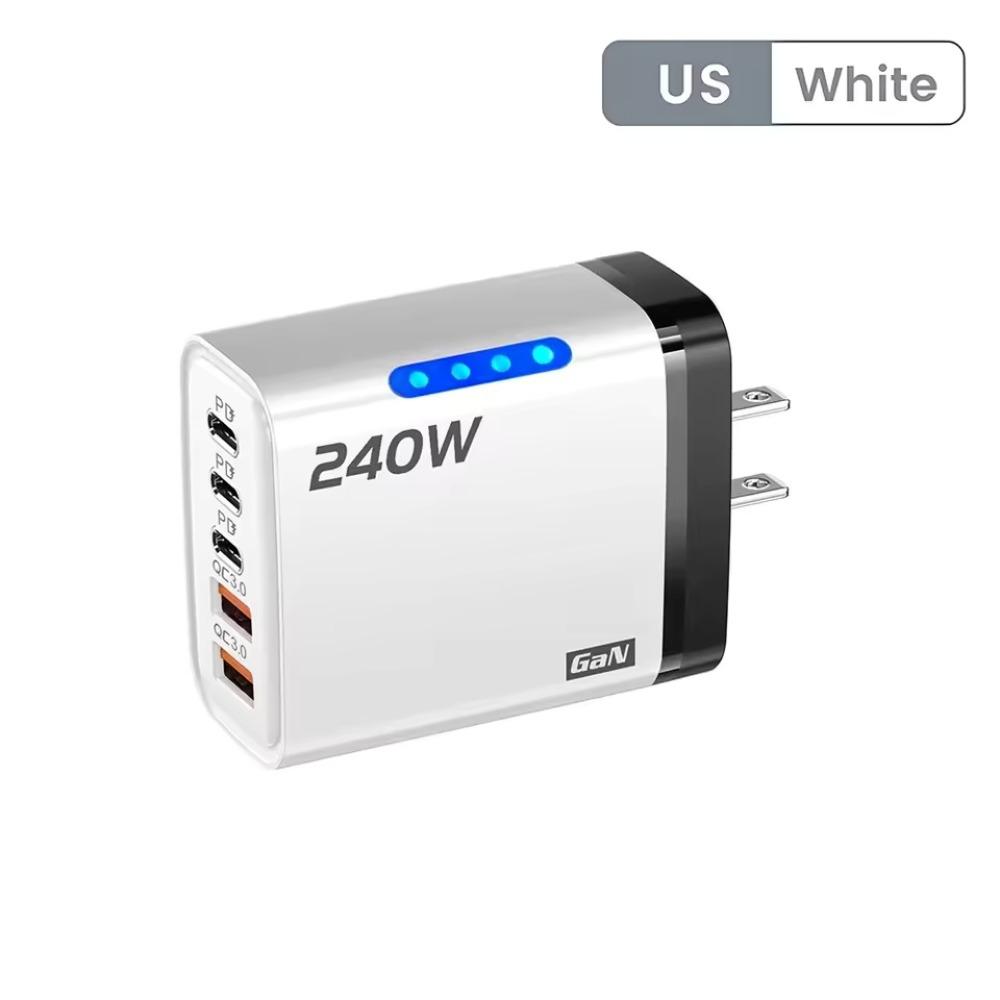 GaN Phone Charger Adapter 5 in 1 Mobile Phone USB C Charger Wall Charger Adapter Office Use