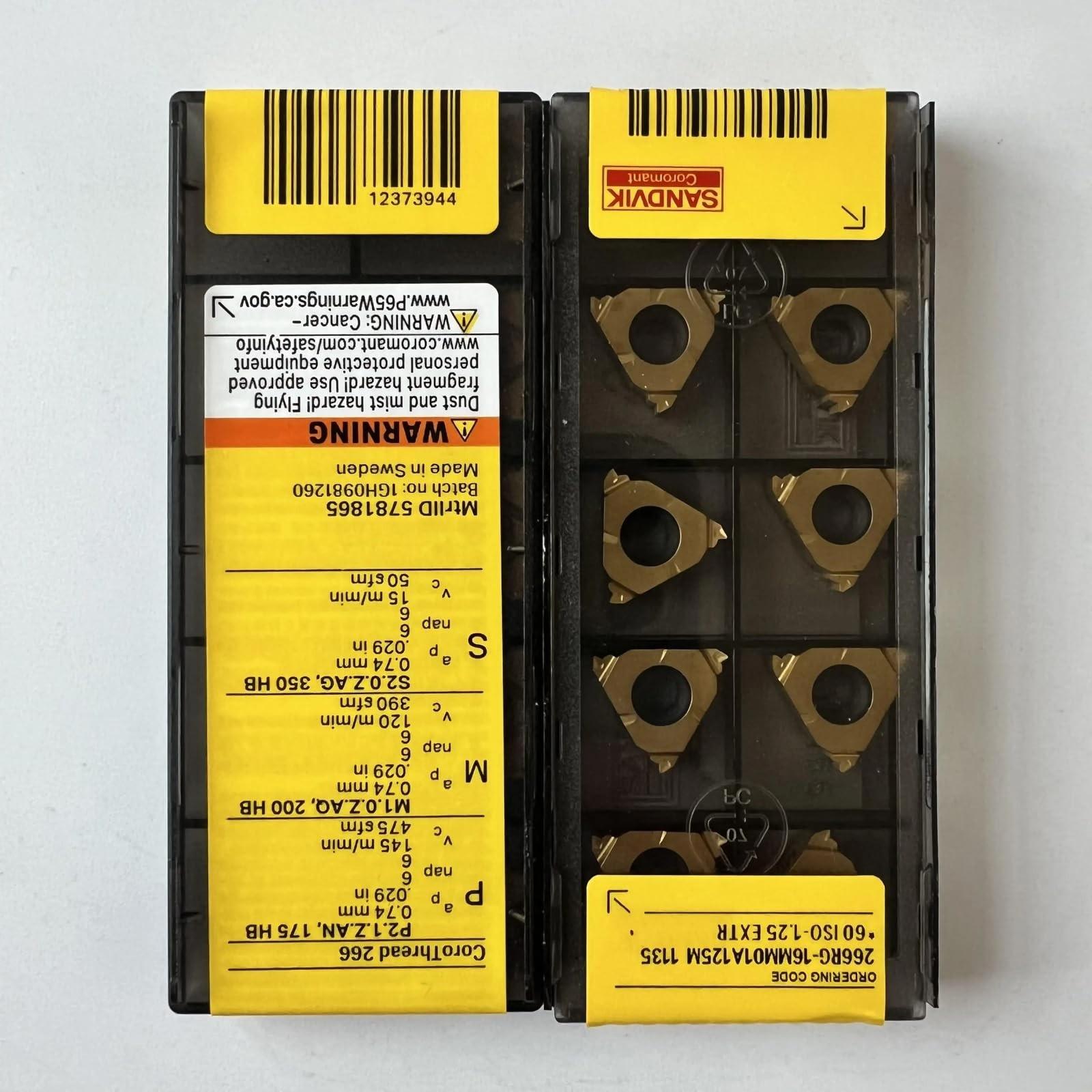 

Original Sandvik / 266RG-16MM01A125M 1135 /CNC lathe carbide blade tool 10 Pcs