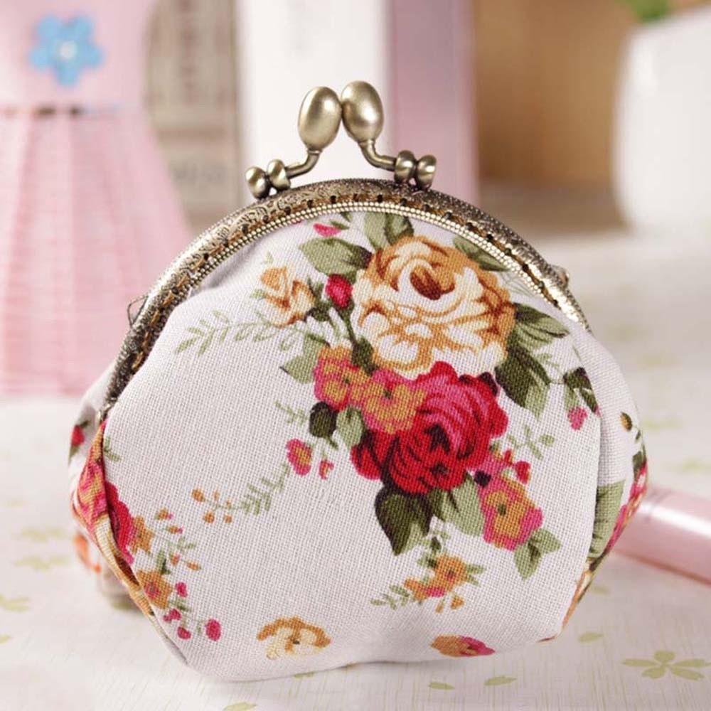 Anti-lost Kiss Lock Coin Purse Polyester Portable Canvas Mini Pouch Chinese Style Thickened Printed Small Pocket Girls