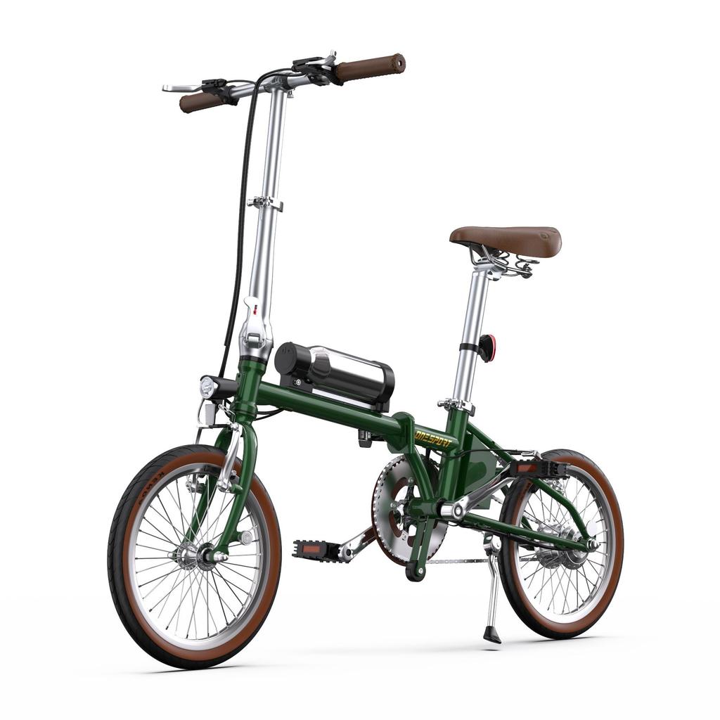 ONESPORT OT02 Vintage Electric Bicycle For Unisex 36V5.2AH Battery 250W Motor Folding Convenient E-Bike 16 Inch Tires City Commuting Electric Bike