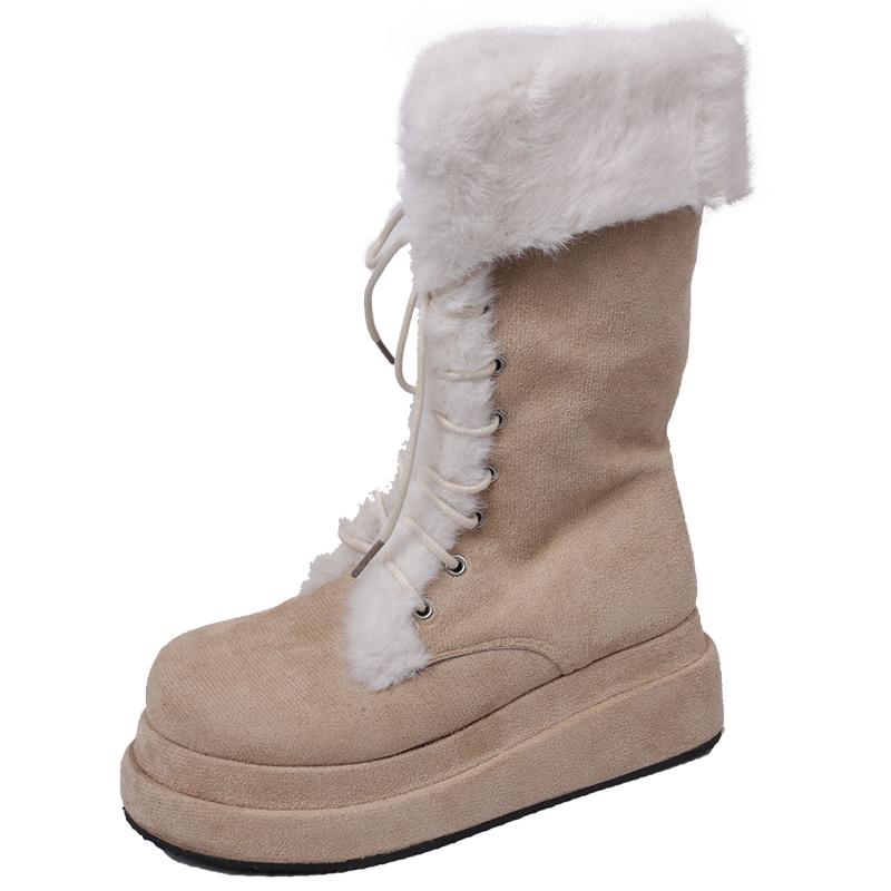 

Модные зимние теплые плюшевые женские зимние ботинки на толстой подошве со шнуровкой 2024 года, горячая распродажа, водонепроницаемые повседневные удобные женские ботинки на среднем каблуке 39 хаки