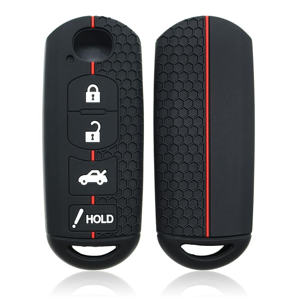 Smart Key Fob Cover For Mazda 3 6 Cx-5 Cx-9 (2012-), Keyless Entry Remote Case, Premium Silicone Anti-Scratch Shell