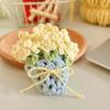 Crochet Rose Bouquet Coaster Heat-resistant DIY Handmade Knitting Flower Coffee Mug Cup Mat Kitchen Countertop Table Desk Decoration