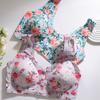 Untouched Front Button Underwear for Women Gathered on Top Anti Sagging Bra Print Summer Beautiful Back Bra Vest