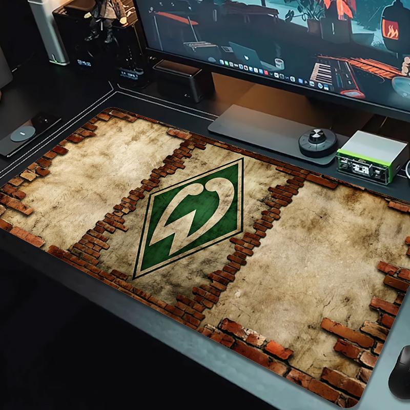 SV Werder Bremen Home Large Size Mouse Pad Large Gaming Table Cushion Non-slip Laptop Tablet Big Mousepad XXL Mat Mini PC Playmat With Lock edge