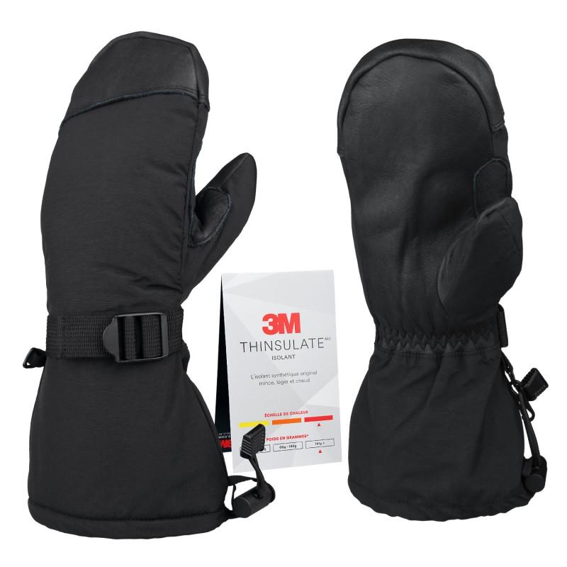 Premium Leather Ski Gloves Winter Warm Windproof Waterproof Adult Snow Sport Skiing Cycling