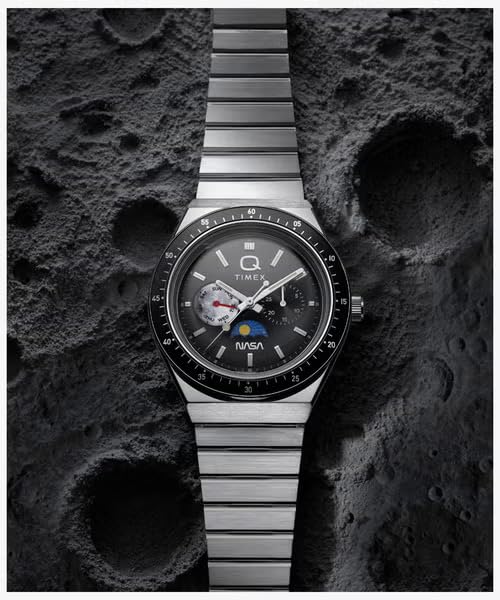 TIMEX Q TIMEX X NASA Apollo 17 Chronograph Quartz Analog Watch 50m Water Resistant TW2Y56700