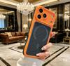 Applicable to iPhone17Pro mobile phone case Oracle two-color mesh magnetic suction Apple 16 summer heat dissipation and anti-drop case