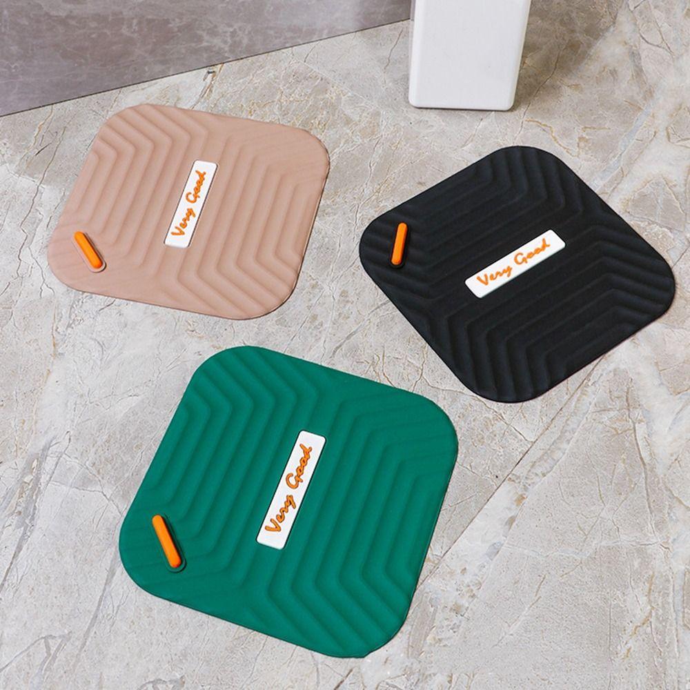 Silicone Floor Drain Cover 15*15cm Water Stopper Durable Shower Deodorant Pad  Sink