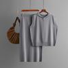 Summer new hooded knitted vest cardigan women's fashion suit skirt loose zipper two-piece set