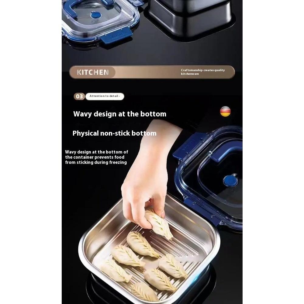 Thick Stainless Steel Food Preservation Box with Leak-proof Seal, Suitable for Microwave Ovens and Induction Cookers, Multi-func