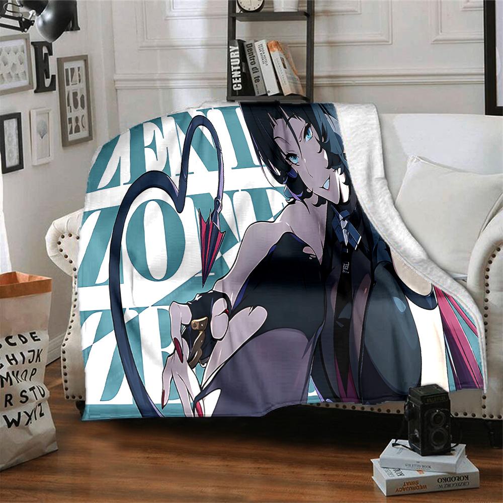 Zenless Zone Zero Anime Character Flannel Blanket Super Soft Warm Cozy Blanket for Sofa Bed Office Travel All‑Season Home Decor Gift