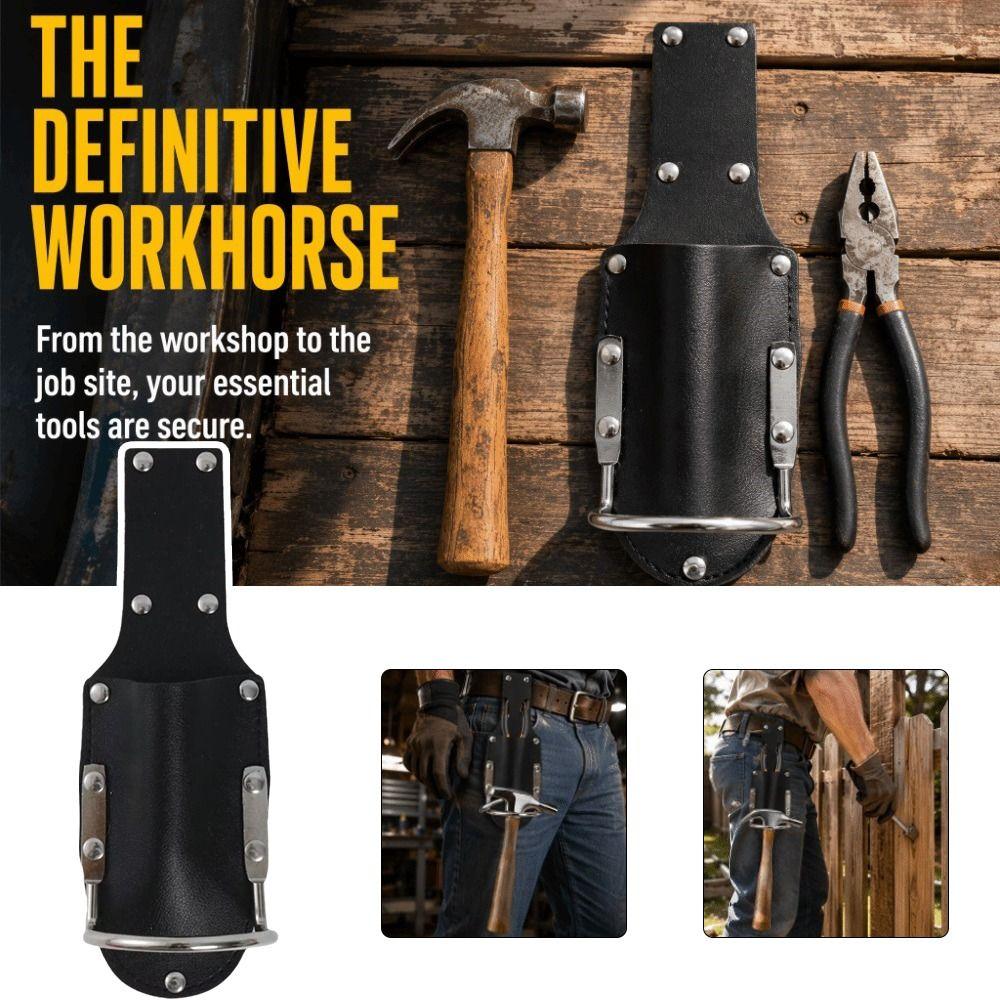 Handy Design Hammer Holder PU Leather Drill Belt Clip Tool Pliers Holder Carpenter