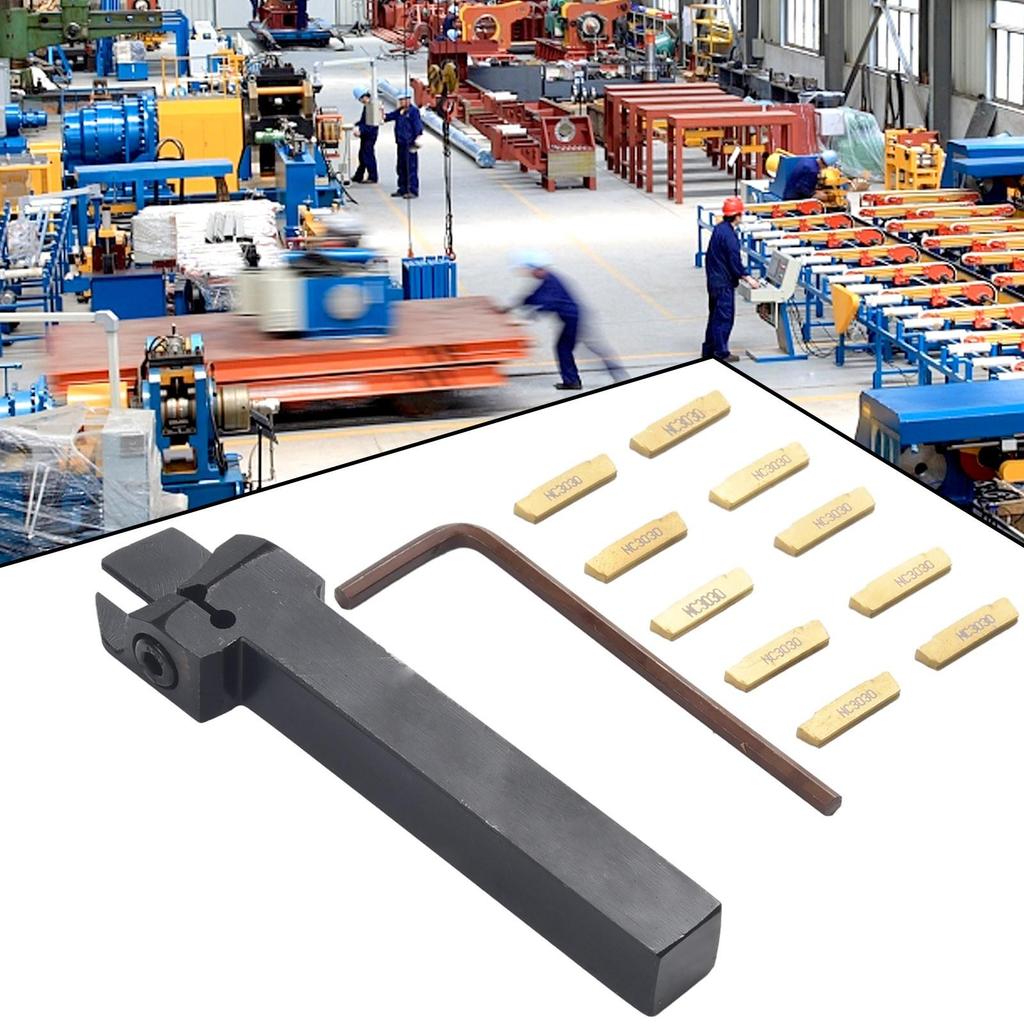 MGMN200 Carbide Insert + MGEHR1212-2 GROOVING CUT-OFF Lathe Turning Tool Holder