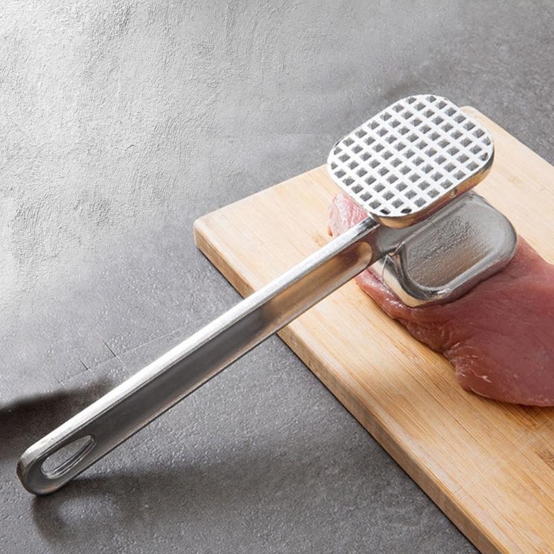 Aluminium Meat Mallets Hammer Tenderizer Textured Grip Meat Mallets Tenderizer Chicken Pounder Large Hammer Kitchen Tool