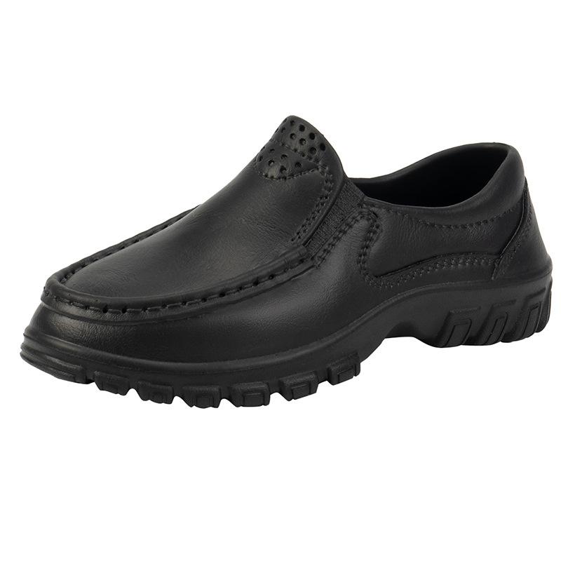 Fashion Men's Casual Shoes Non-Slip Thick Soles Wear-Resistant Waterproof Oil-Proof Slip-On Home Outing Work Shoes