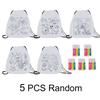 DIY Coloring Goodie Bags with Coloring Markers Party Gift Bags for Kids Toy Storage Bag Eco Non-Woven Fabric Drawstring Bags
