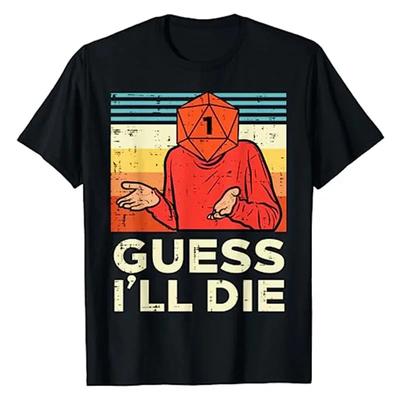 Vtipné Oblečení pro Milovníky Videoher Tričko RPG Hráč 1 No Asi Zemřu Retro Muži Kluci Děti Mládež Krátký Rukáv Pánské Oblečení Vrcholy