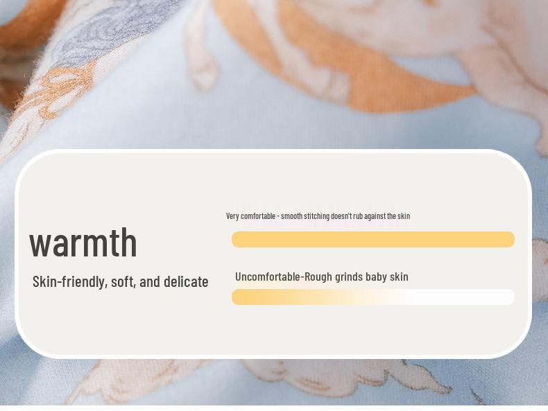 Baby A-Class Split-Leg Sleeping Bag - Spring/Autumn Cotton Jumpsuit Pajamas, Anti-Kick Design, Four Seasons Style