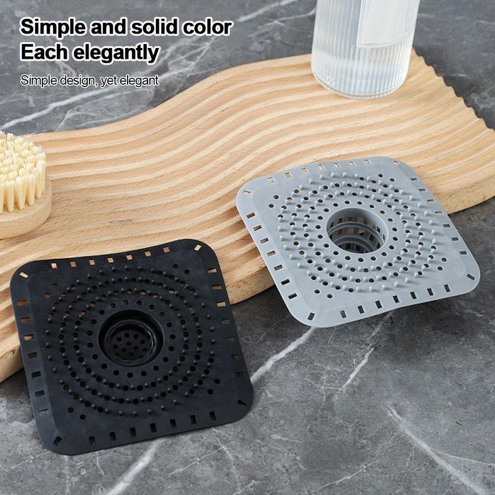 Silicone Sewer Outfall Drain Filter Round Shape Anti-blocking Sink Strainer Filter Hair Clean Up Floor Drain Mesh Cover