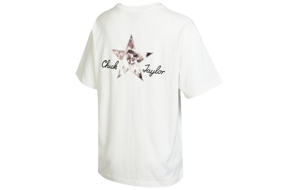 Converse Women's White Drop Shoulder Sleeve T Shirt 10023207-A01 Cm