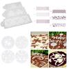 Reusable Cake Decorating Templates for Desserts Coffee Art Baking Birthday Party Lace Floral Designs Pastry DIY Decorating Tools