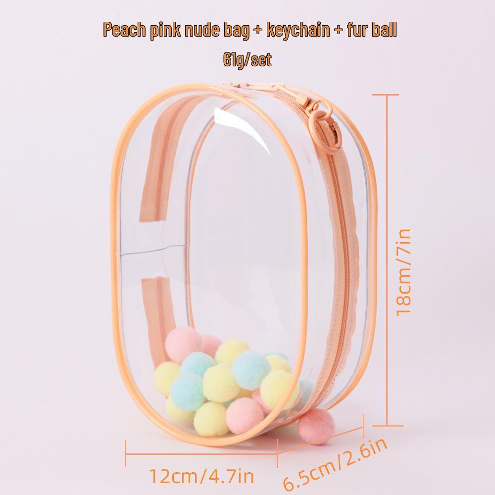 18cm High-Transparency Vinyl Doll Case - Multicolor Stroller Bag with Hanging Option for Anime Collectibles