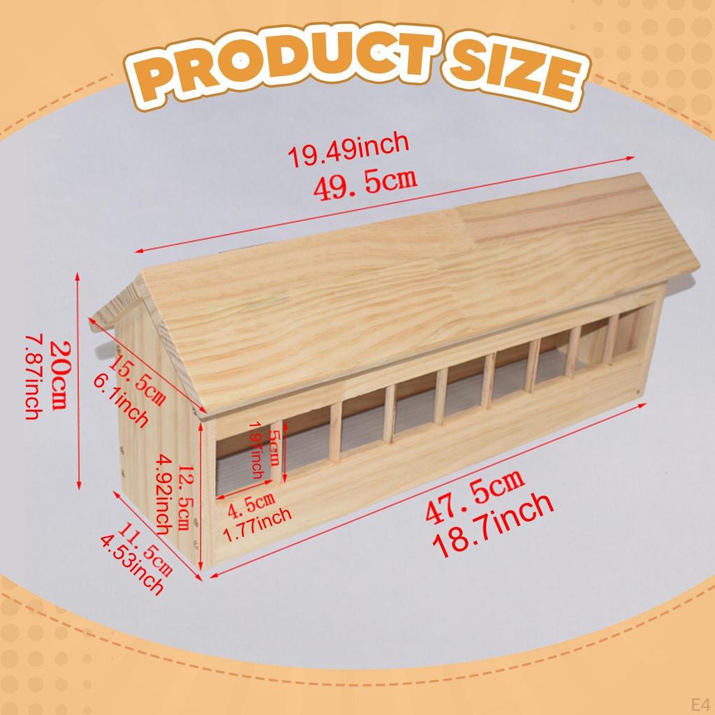 Pigeon Feeder Bird Feeding Bowl Supplies Wood Chicken Food Dispenser for Chicks Pigeons