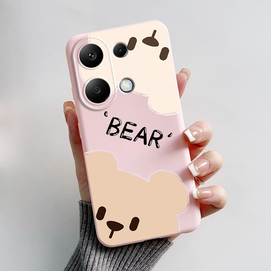 For Poco M6 Pro 4G Case Silicon Cover Soft Bumper for Xiaomi Poco M6 Pro M6Pro 4G Global Phone Cases M 6 Pro Cartoon TPU Shells