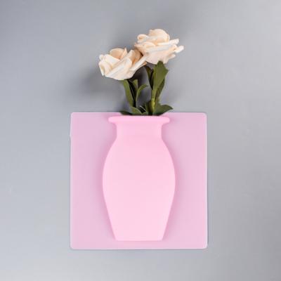 3 Stück Silikon-Fenstervasen, schlagfrei, wiederverwendbar, moderne Kühlschranktür, Glasfenster, Keramikfliesen, Wandhalterung, Blumen, Pflanzen, Vasendekoration