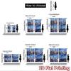 2D Flat Printing 2pcs Curtain Curtain London Night Skyline Digital Printed Polyester Drapes Family Party Decoration for Holiday