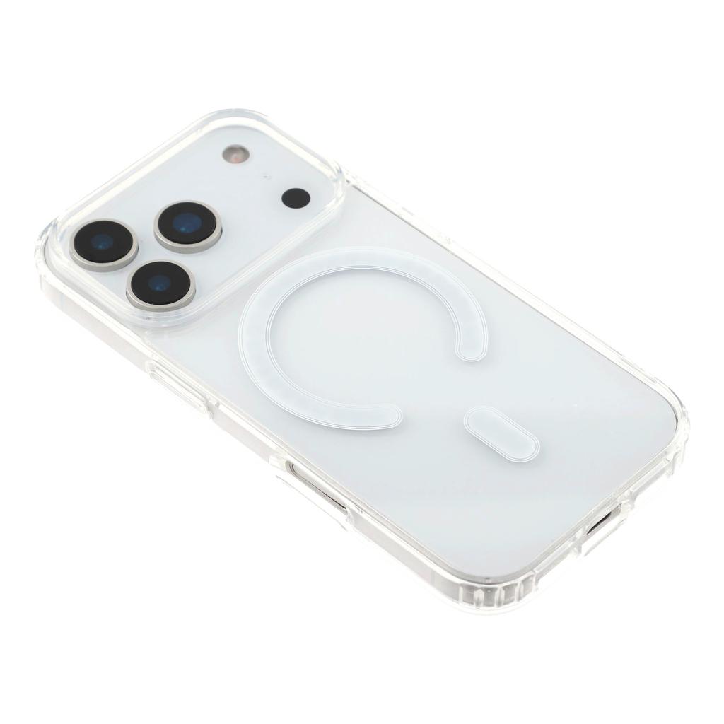 For iPhone 17 Pro Max Magnetic Case Acrylic+TPU Clear Phone Cover