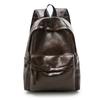 Schoolbag waterproof and dirt-resistant PU leather schoolbag female college student casual simple women's travel backpack boys fashion backpack