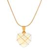 Charm Trendy Necklace for Women Girl Cute Sweet Pink Crystal Opal Heart-shaped Collarbone Chain Jewelry Accessories Party Gift