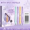 4PCS/Set CS Tip Neutral Pen 0.5mm Black Ink Signature Pens New Writing Tool  School Office