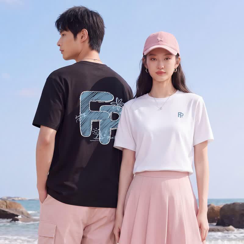 FivePlus Couple s Pure Cotton Casual T-Shirt S