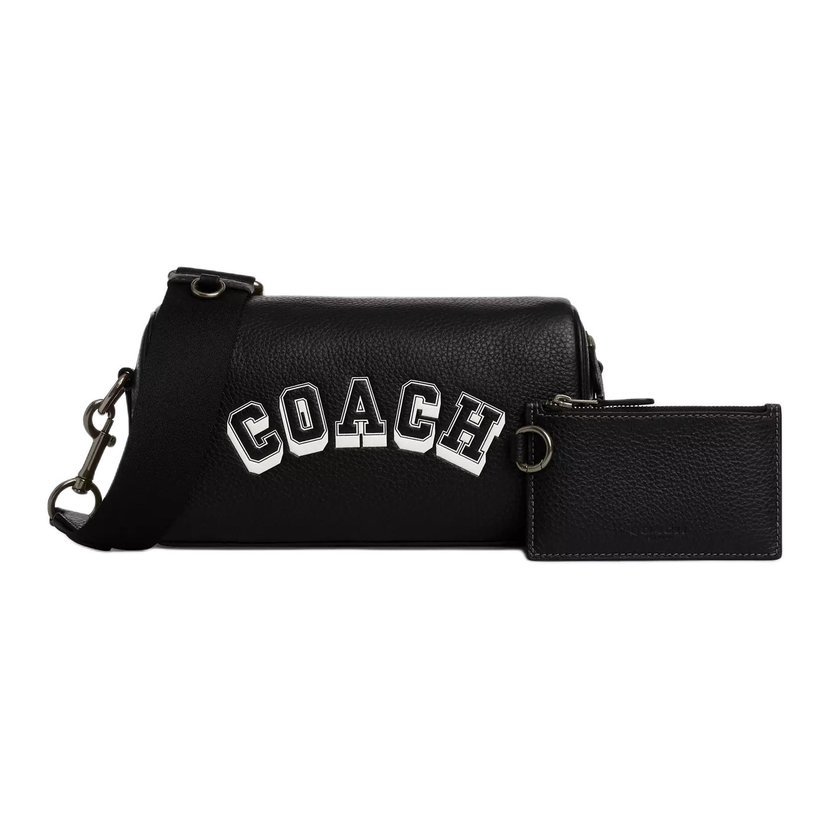 

Coach Axel 21 Brand Print Pattern Exquisite Pebble Grain Leather Crossbody Bag Small Men crossbody bag Black CAJ41-QBL77 Basic Set (Bag+Dust Bag)