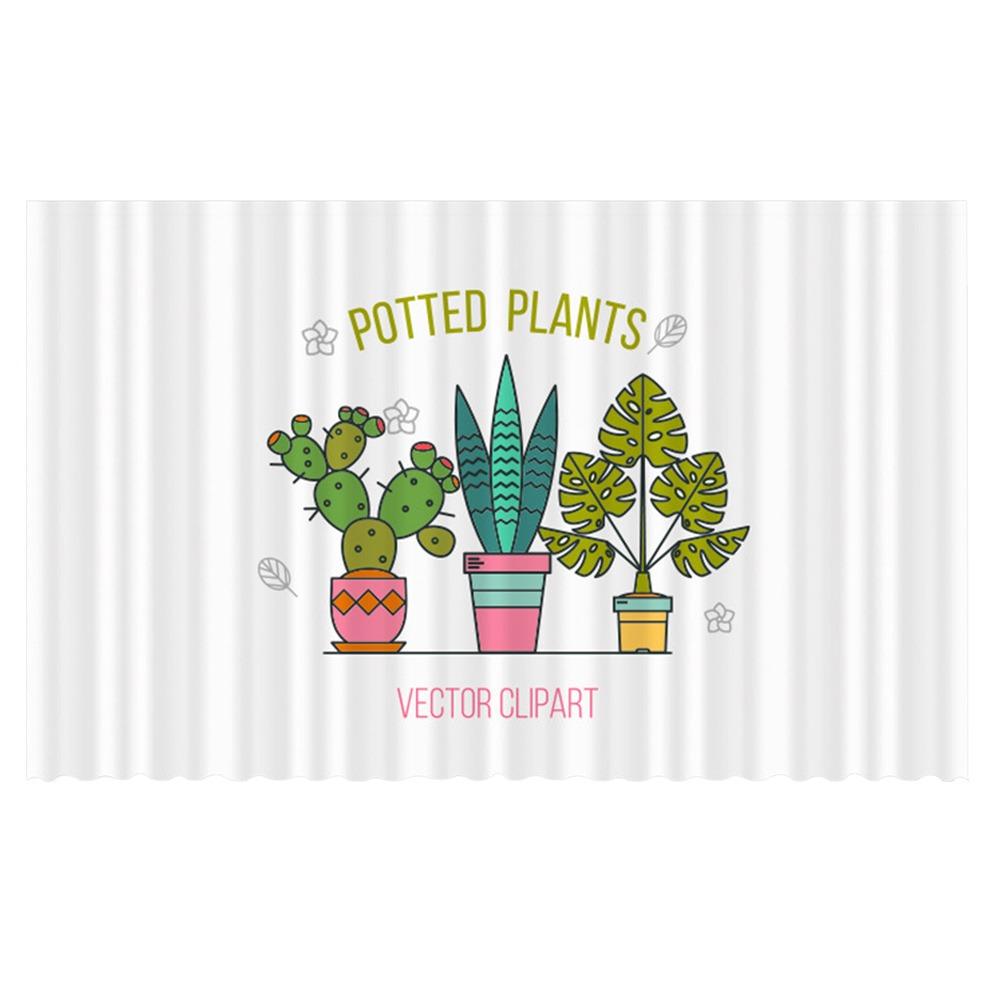 

Мультяшное растение в горшке Кухонная пылезащитная штора Самоклеящаяся Пылезащитное покрытие Драпировка Шкаф A
