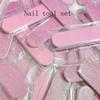 12Pcs Glitter Nail Care Kit - Heart-Shaped Buffer, Crystal Rod, And Double-Sided File For Nail Art And Pedicures