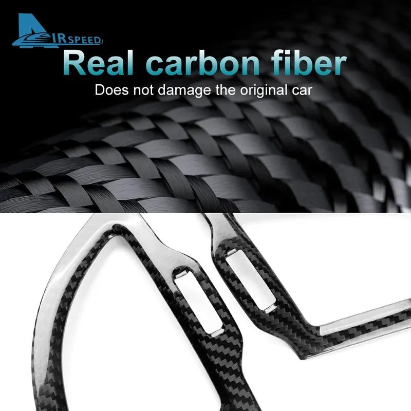 Real Hard Carbon Fiber Cover For Kia Stinger 2018      LHD Car trument AC Outlet Vent Frame Interior Trim